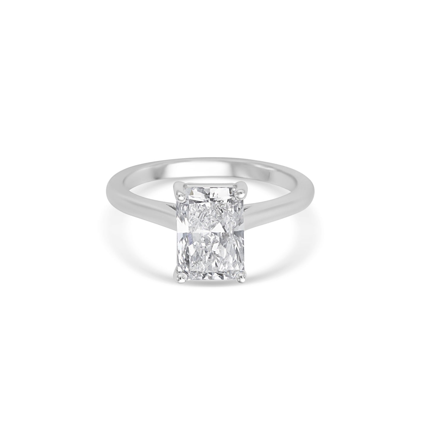 2.11CT Radiant Cut Solitaire Engagement Ring