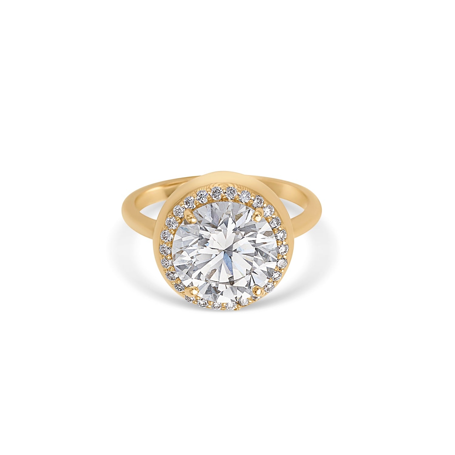 3.43CT Round Brilliant Cut Donut Ring With Halo