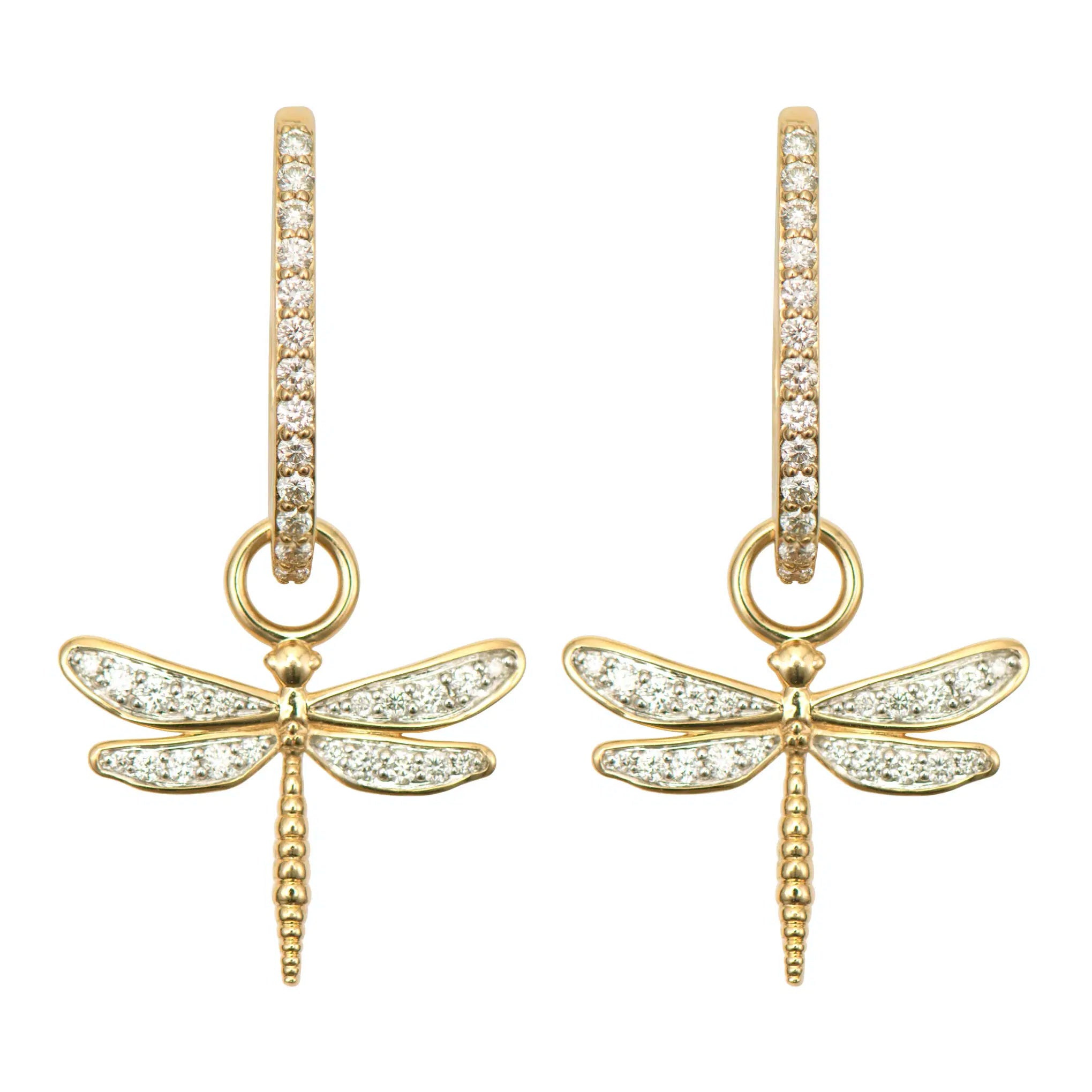 14KY Dragonfly Ear Charms