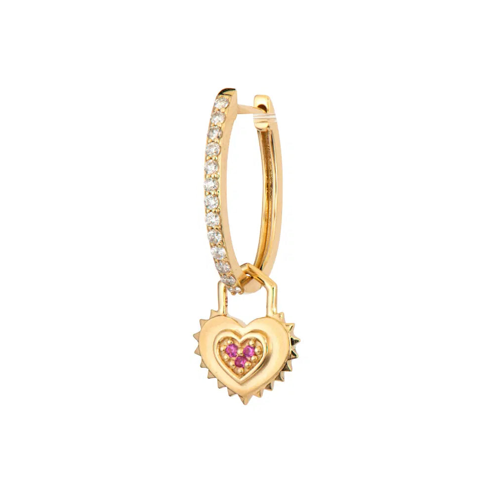 14KY Love Explosion Tiny Spiky Ear Charms
