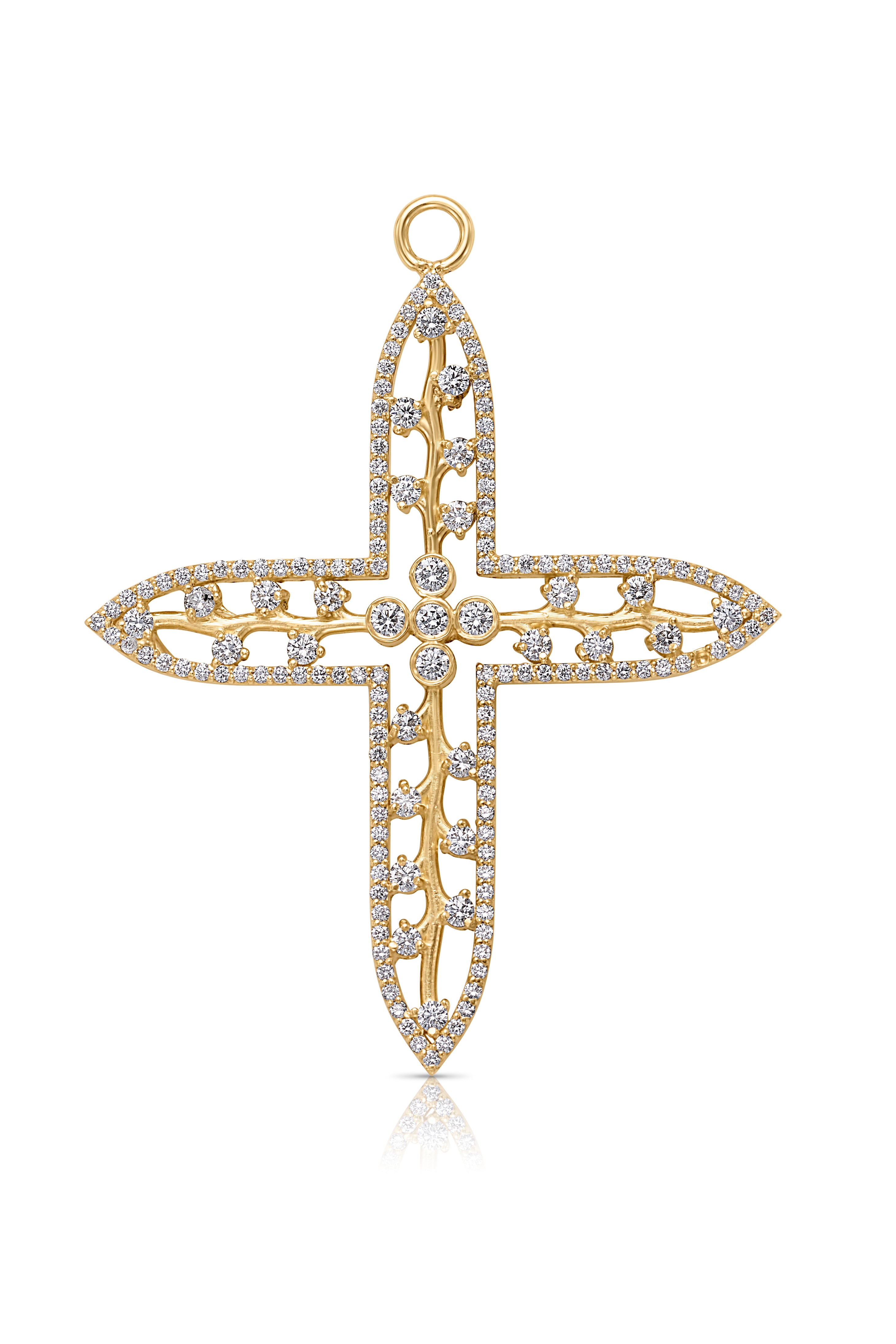 18KY Tracy Cross-Charms-Trilogy-Medium-Susan Saffron Jewelry