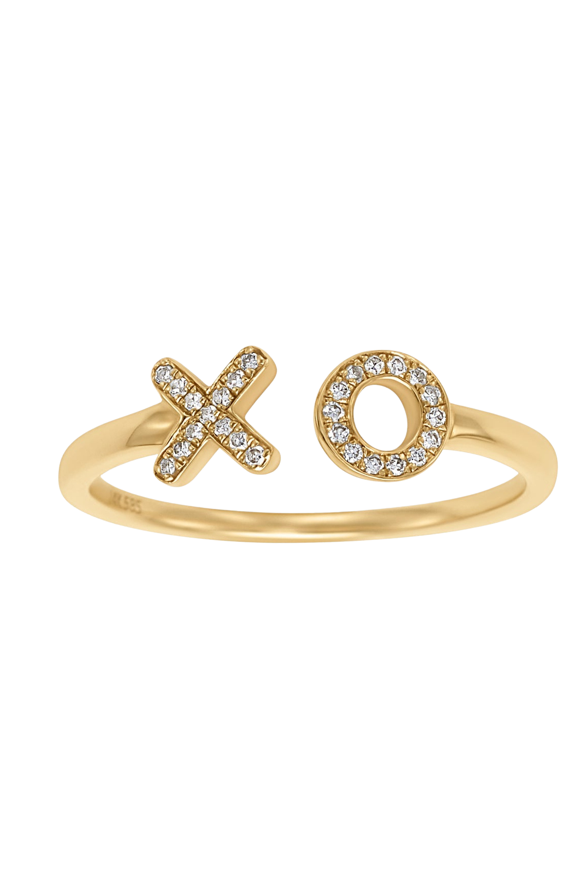 14KY Diamond XO Ring-Rings-Sorte-Susan Saffron Jewelry