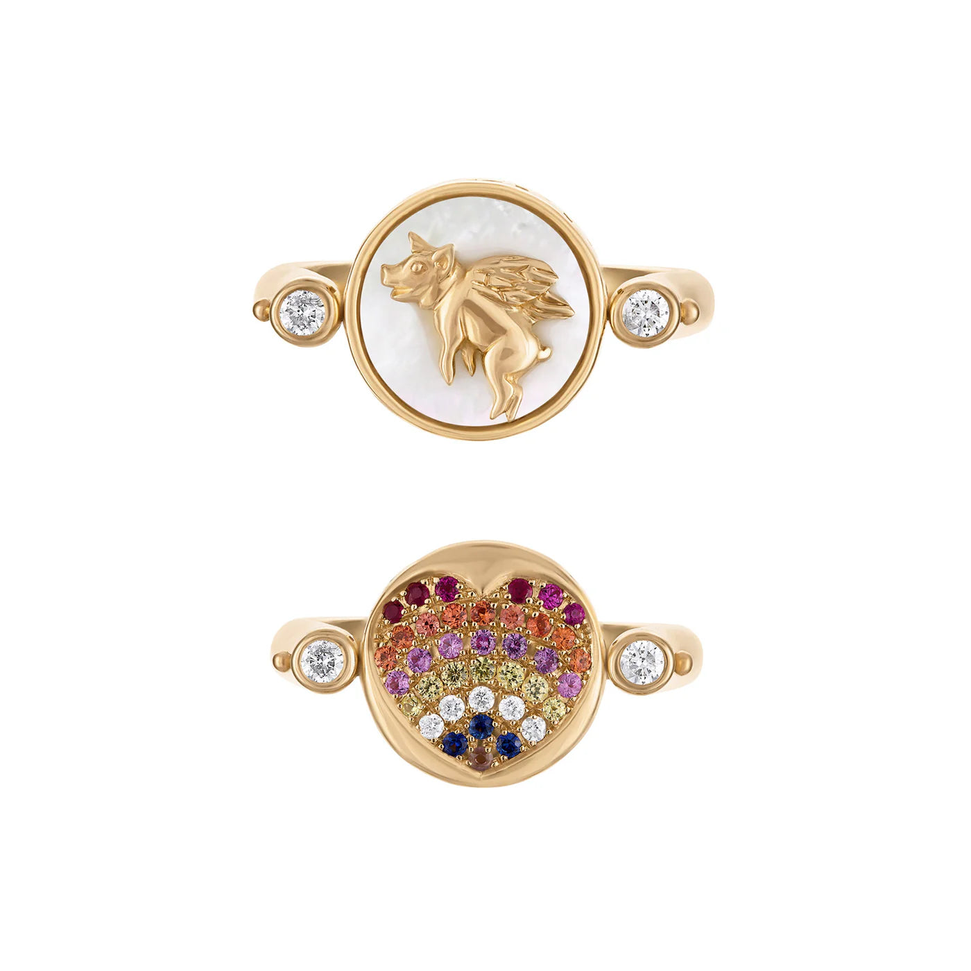 14KY Believe in Love Flip Ring - Eden Presley - Susan Saffron Jewelry