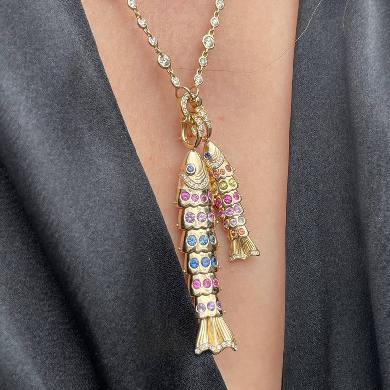 14KY Small Swedish Fish Pendant