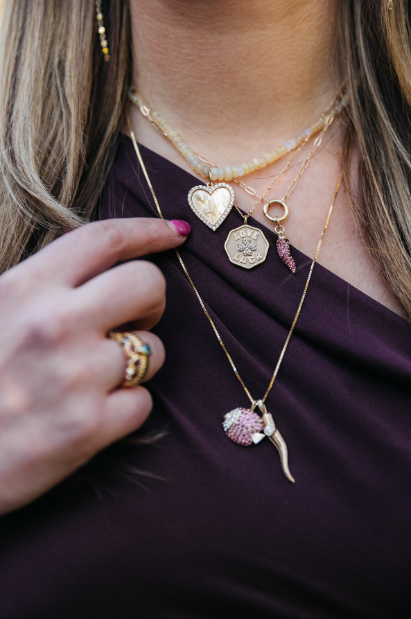 14KY Sorte Love Luck Charm