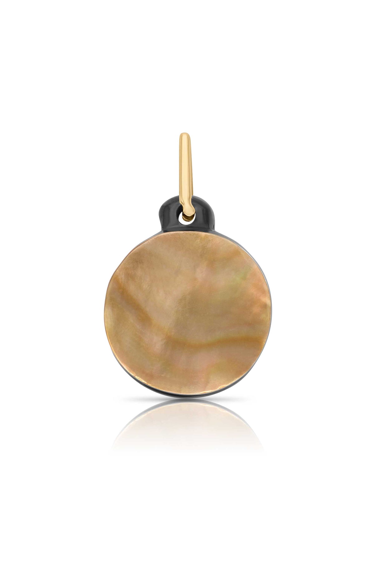 14KY Hand Carved Shell Caviar Charm