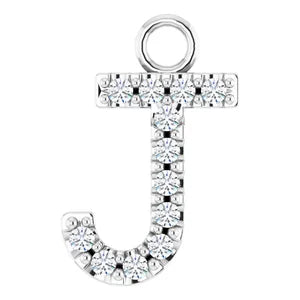 14K Diamond Letter Necklace