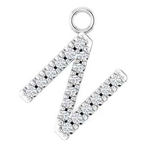 14K Diamond Letter Necklace
