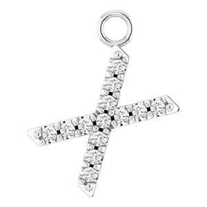 14K Diamond Letter Necklace