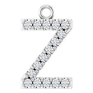 14K Diamond Letter Necklace