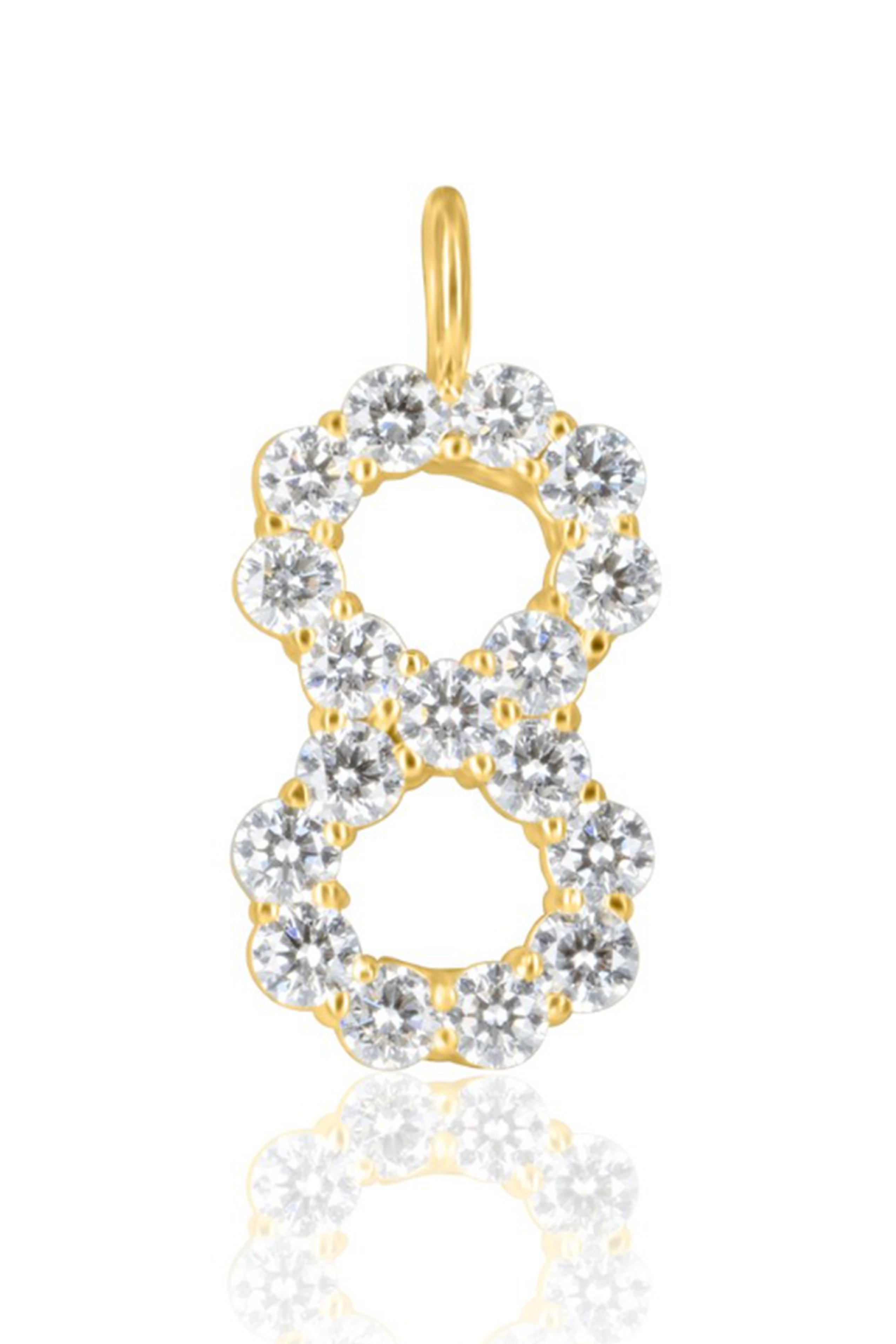 18KY Diamond "8" Charm 1.36ct-Trilogy-Susan Saffron Jewelry