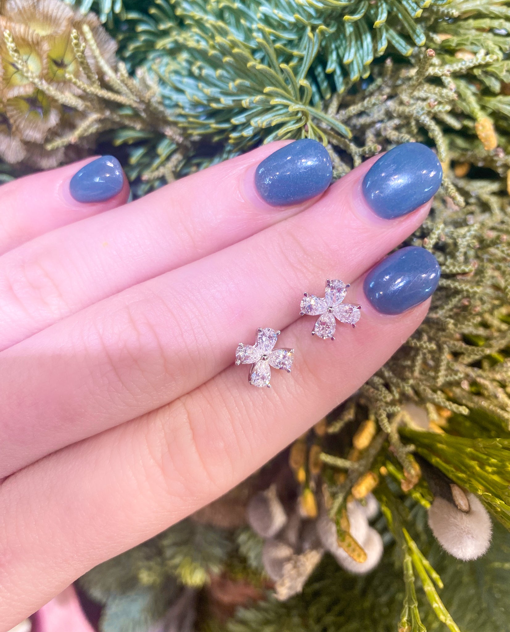 14KW Diamond Quad Earrings