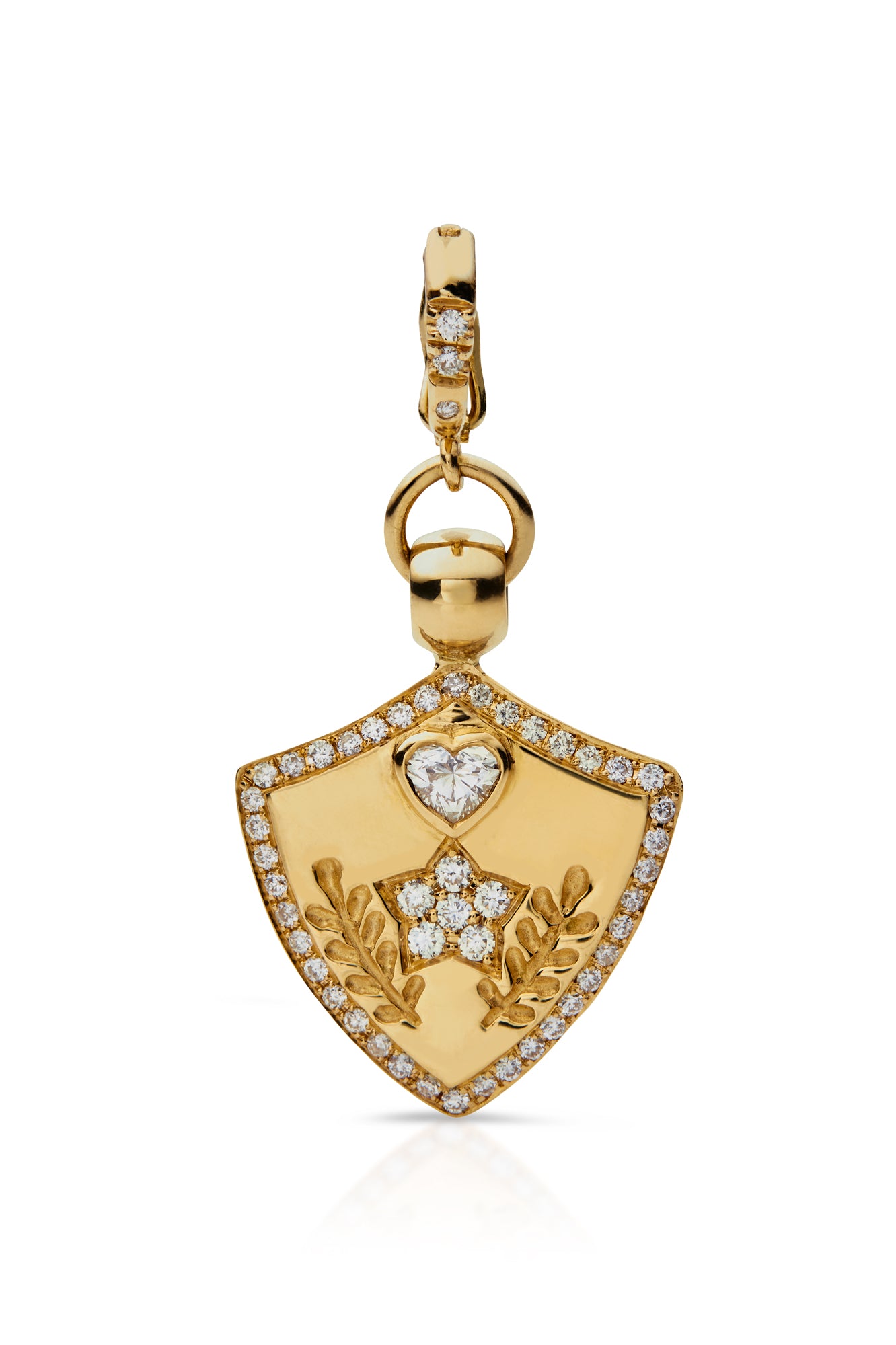 18KY Heart and Star Protection Shield Susan Saffron Jewelry