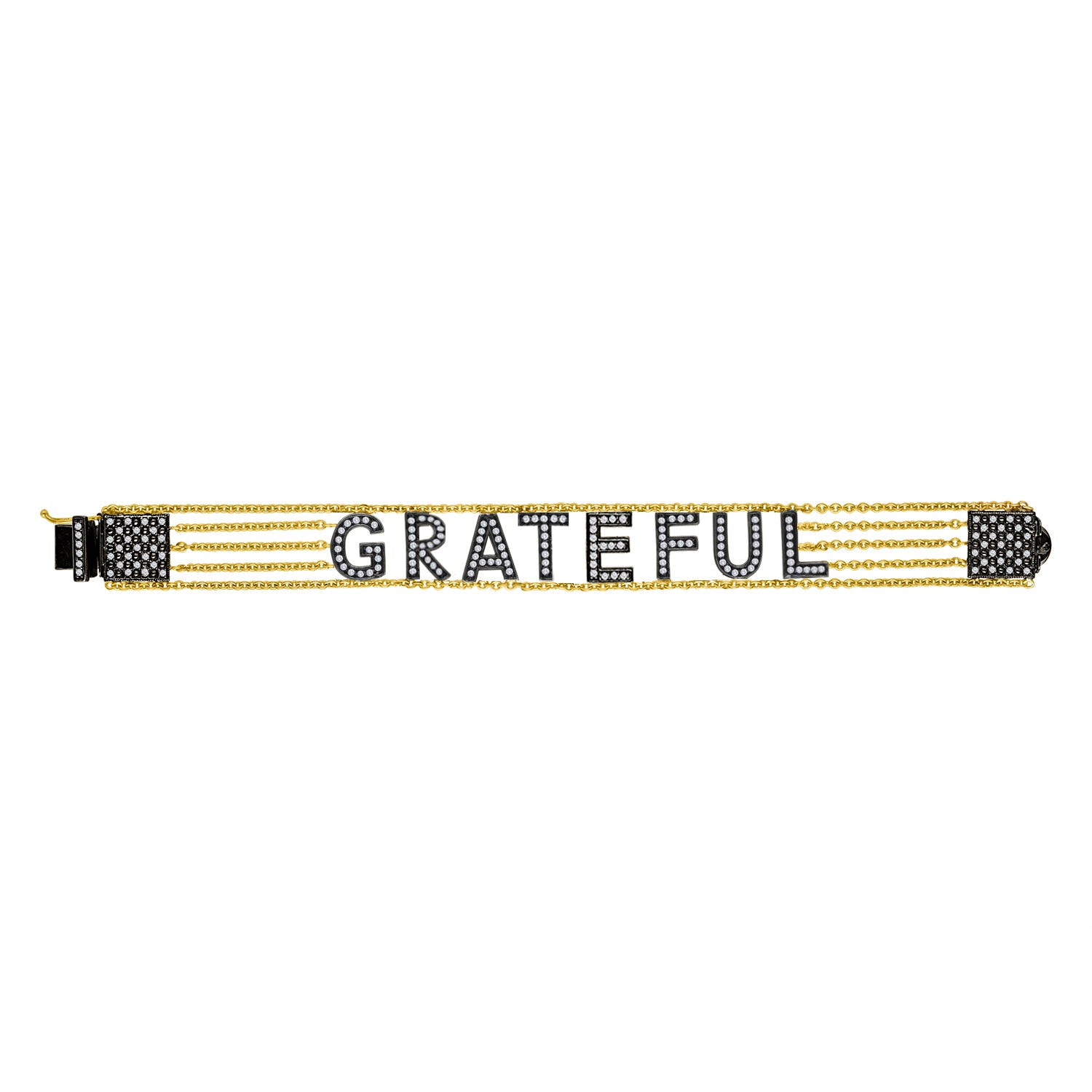 14KY Mantra Bracelet "Grateful"