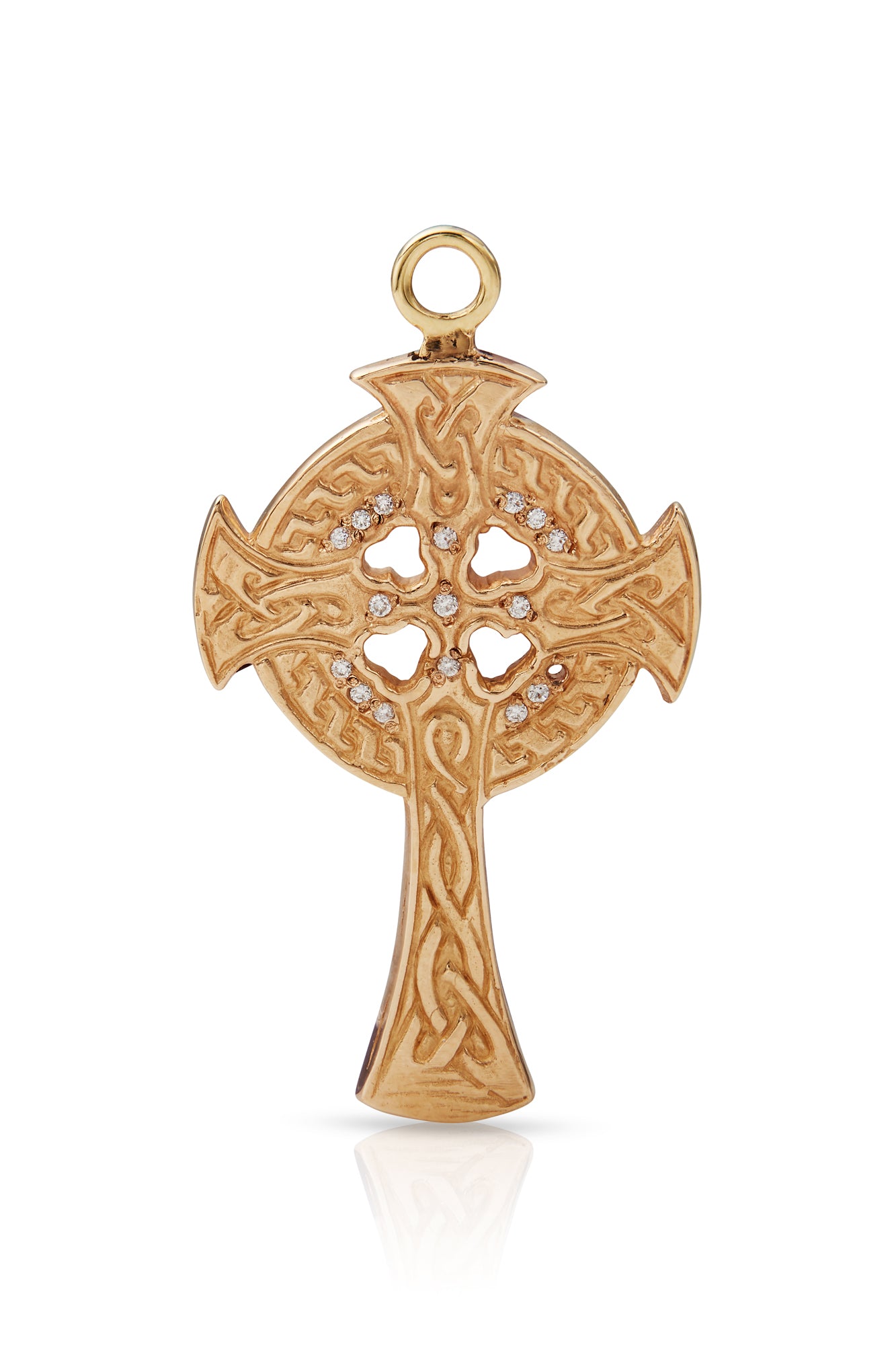 18KY Novgorod Cross with Diamond Detail-Necklaces-Trilogy-Susan Saffron Jewelry