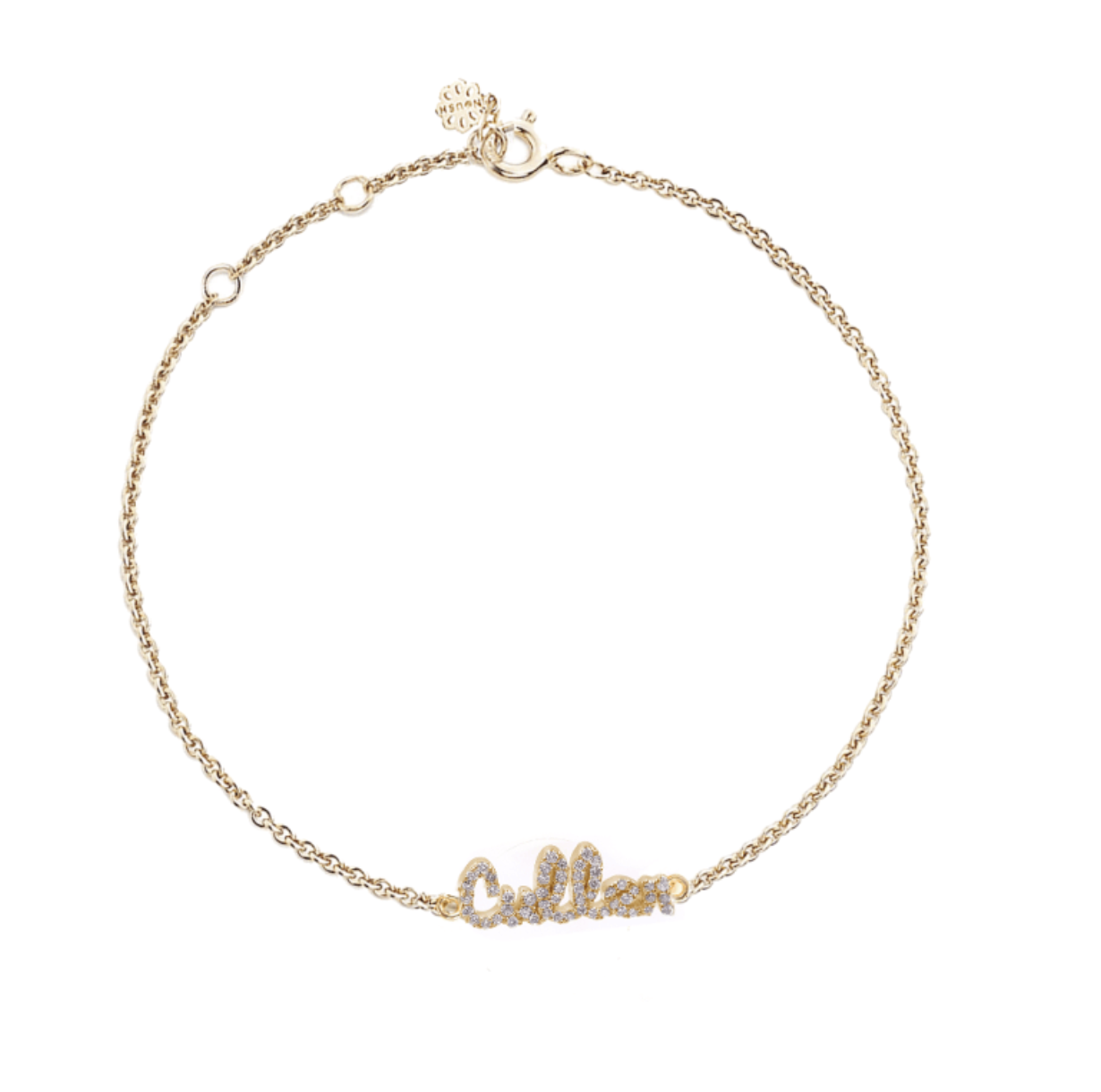 14K Tiny Treasures Diamond Name Bracelet