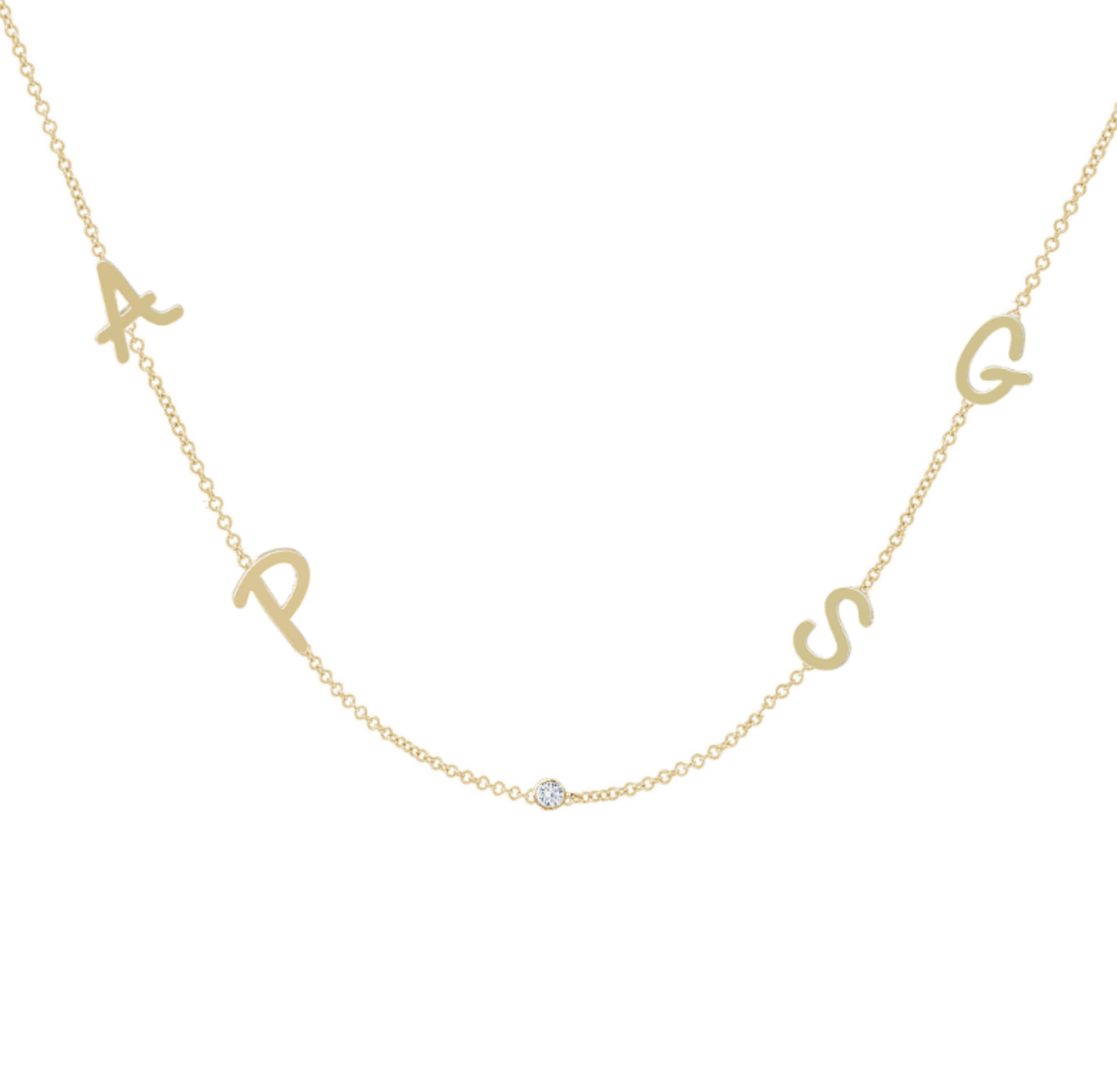 14K Tiny Treasure Initial Necklace