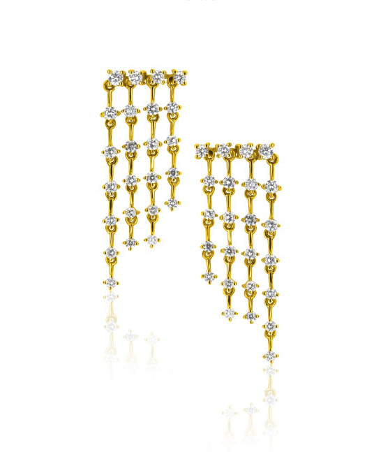 14KY Diamond Cascade Earrings