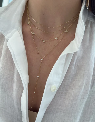 Diamond Callae Lariat Necklace