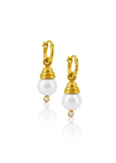 18KY Pearl Drop Earring Charms