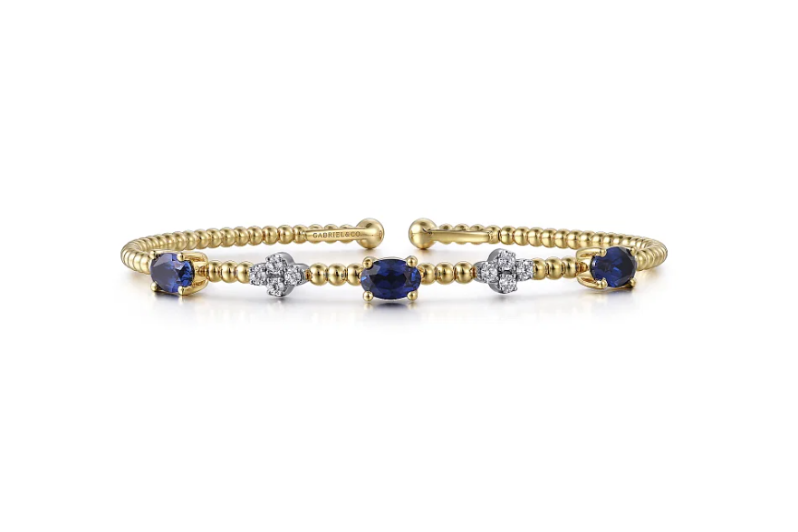 14KYW Gold Bujukan Diamond Bangle-Bracelets-Gabriel & Co.-Susan Saffron Jewelry
