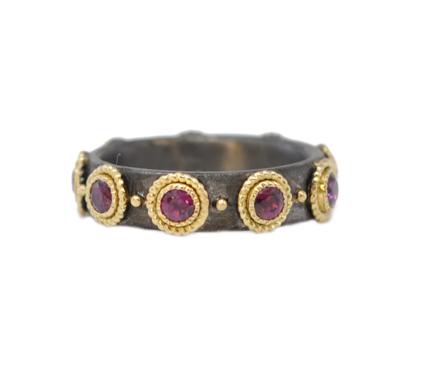 Purple Garnet Stack Ring