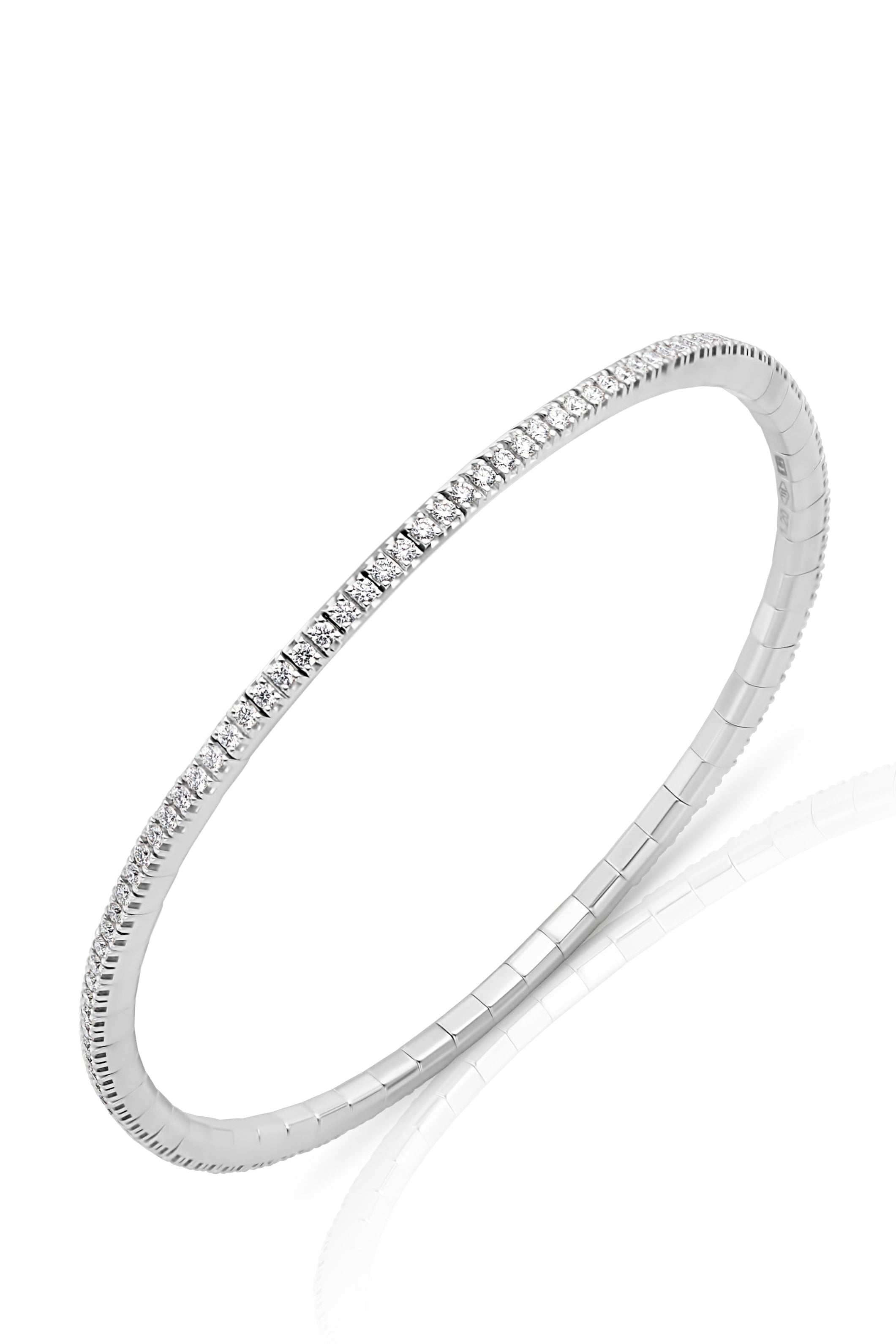 18KW Stretch Tennis Bracelet