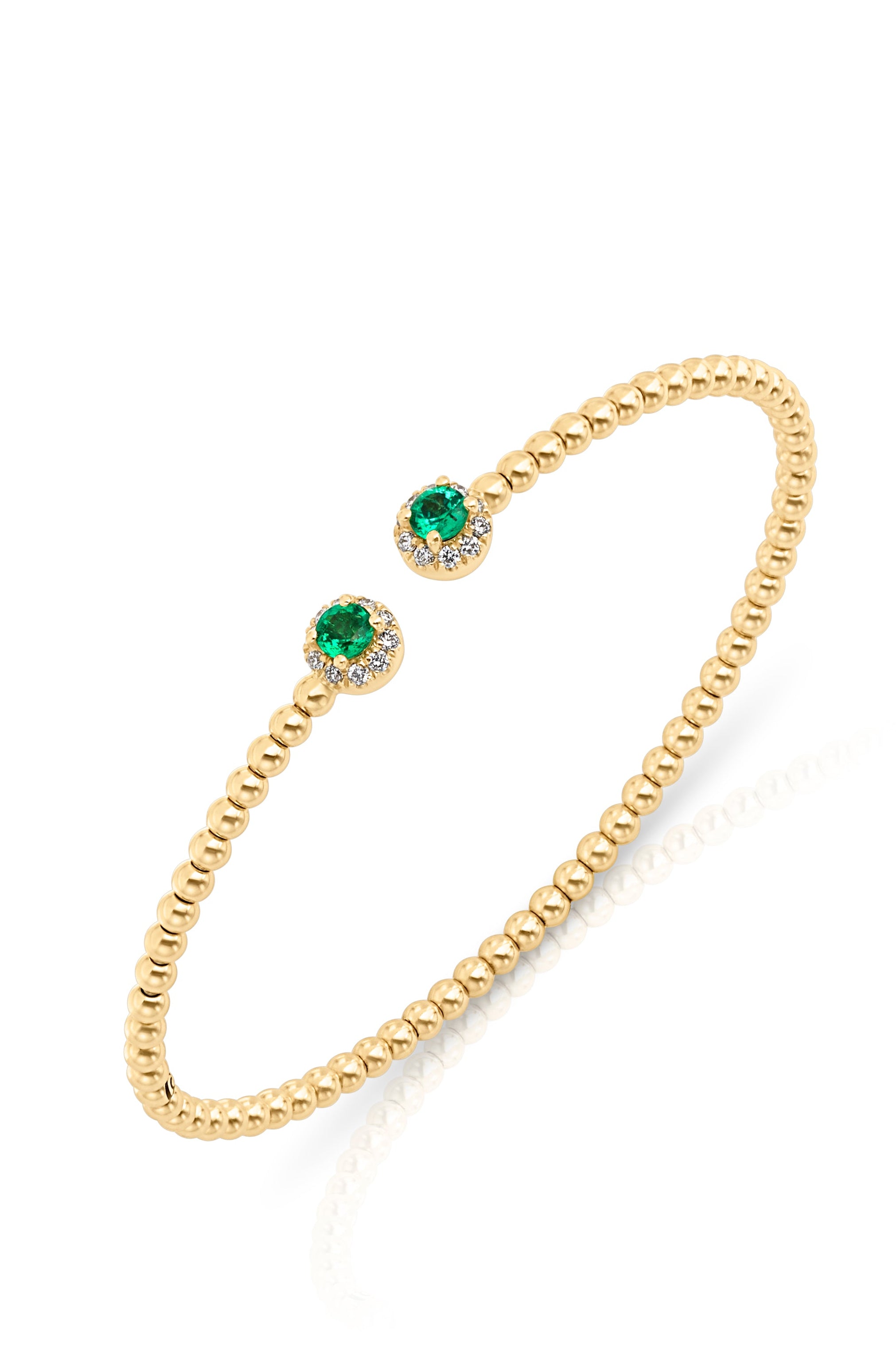 14KY Bujukan Emerald Bangle