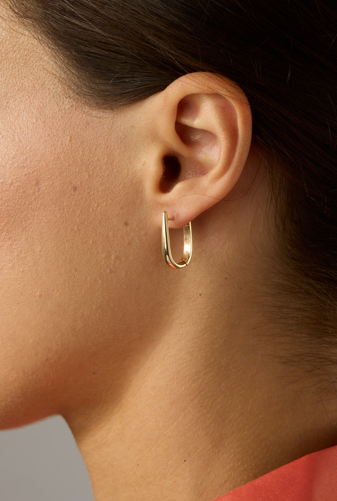14KY Plain Tapered U Hoops