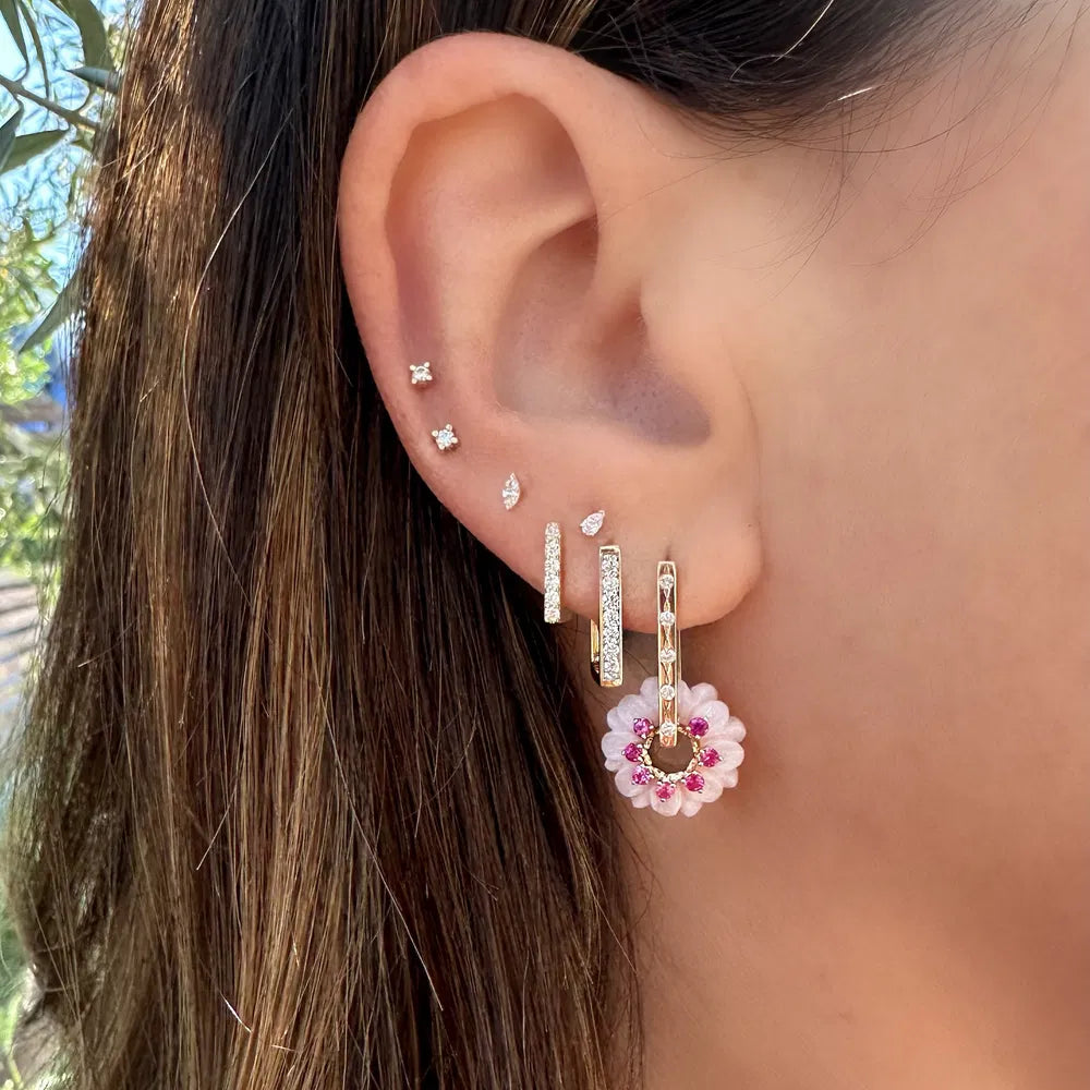 14KY Double Sided Flower Charms