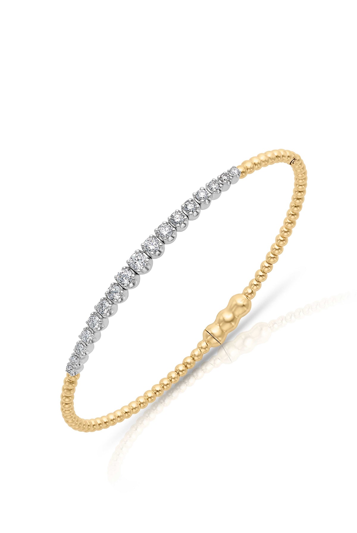14KWY Diamond Bangle with Lock