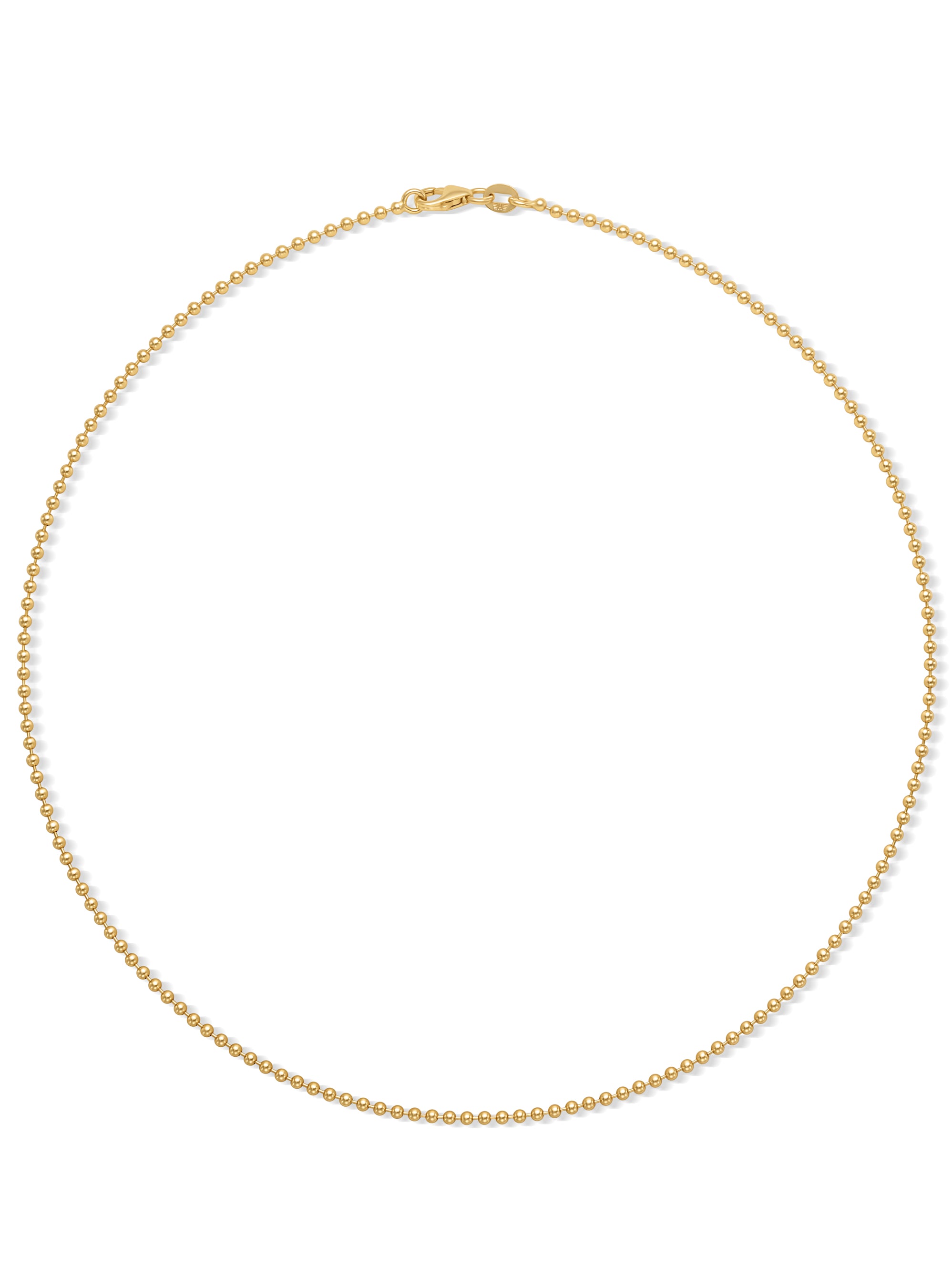 14KY 1.8mm Beaded Chain 18" - 14K Yellow Gold - Necklace - Susan Saffron Dallas