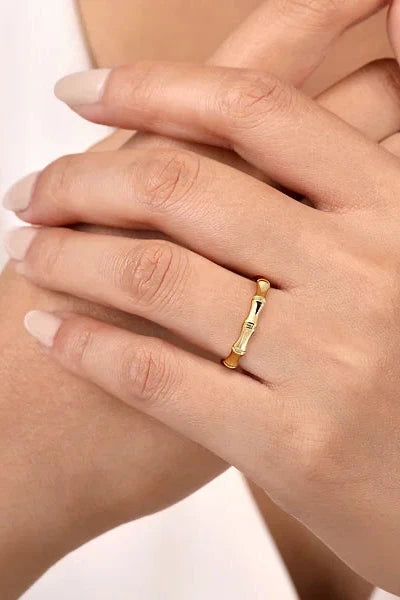 14KY Bamboo Stacking Ring