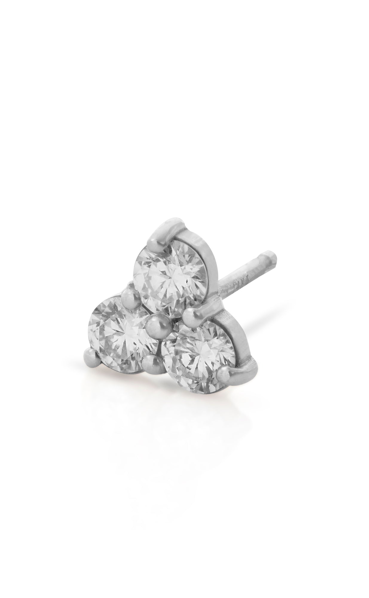 14K Diamond Trio Stud-Earrings-Sorte-14K Yellow Gold-Susan Saffron Jewelry