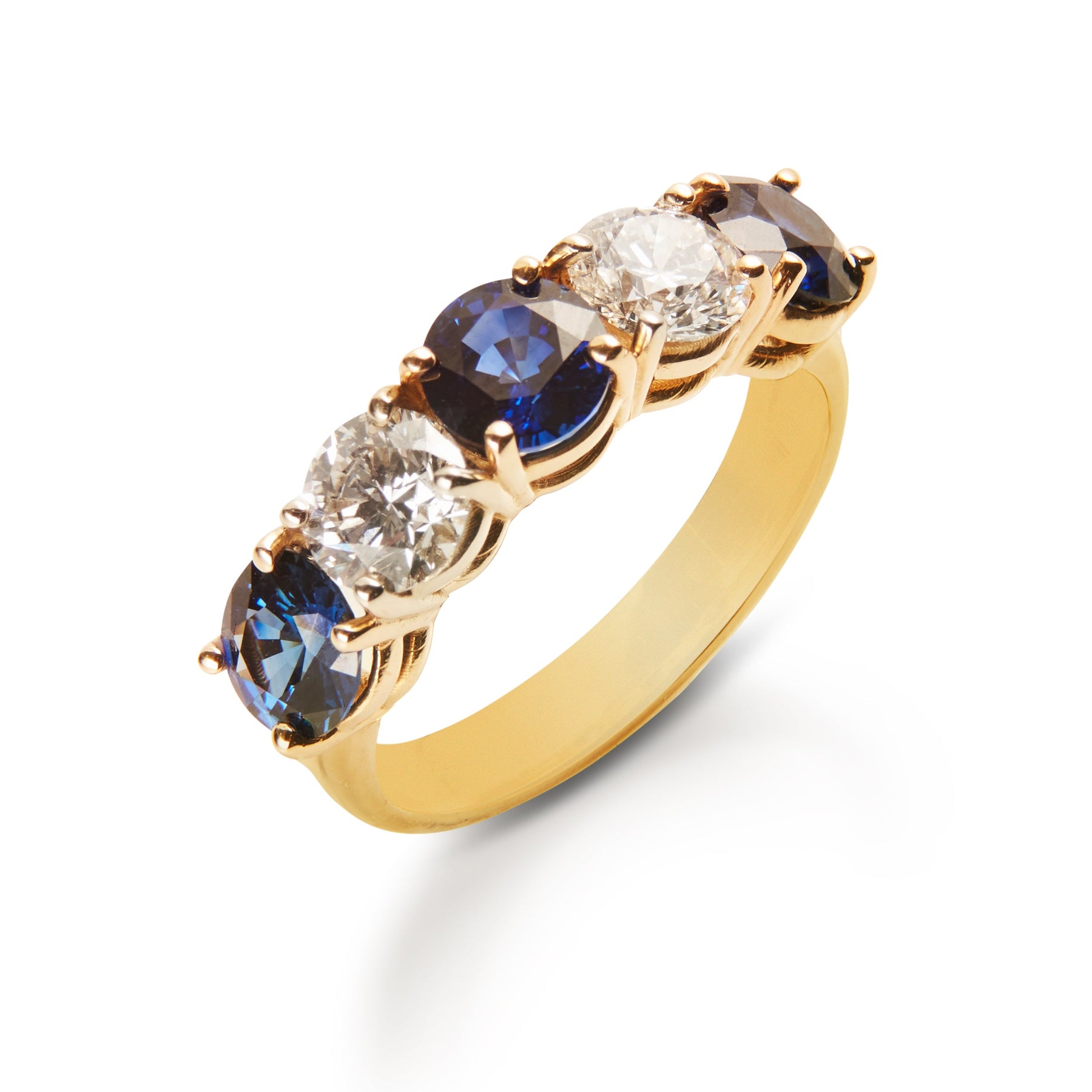 14KY Diamond and Sapphire Band Susan Saffron Jewelry