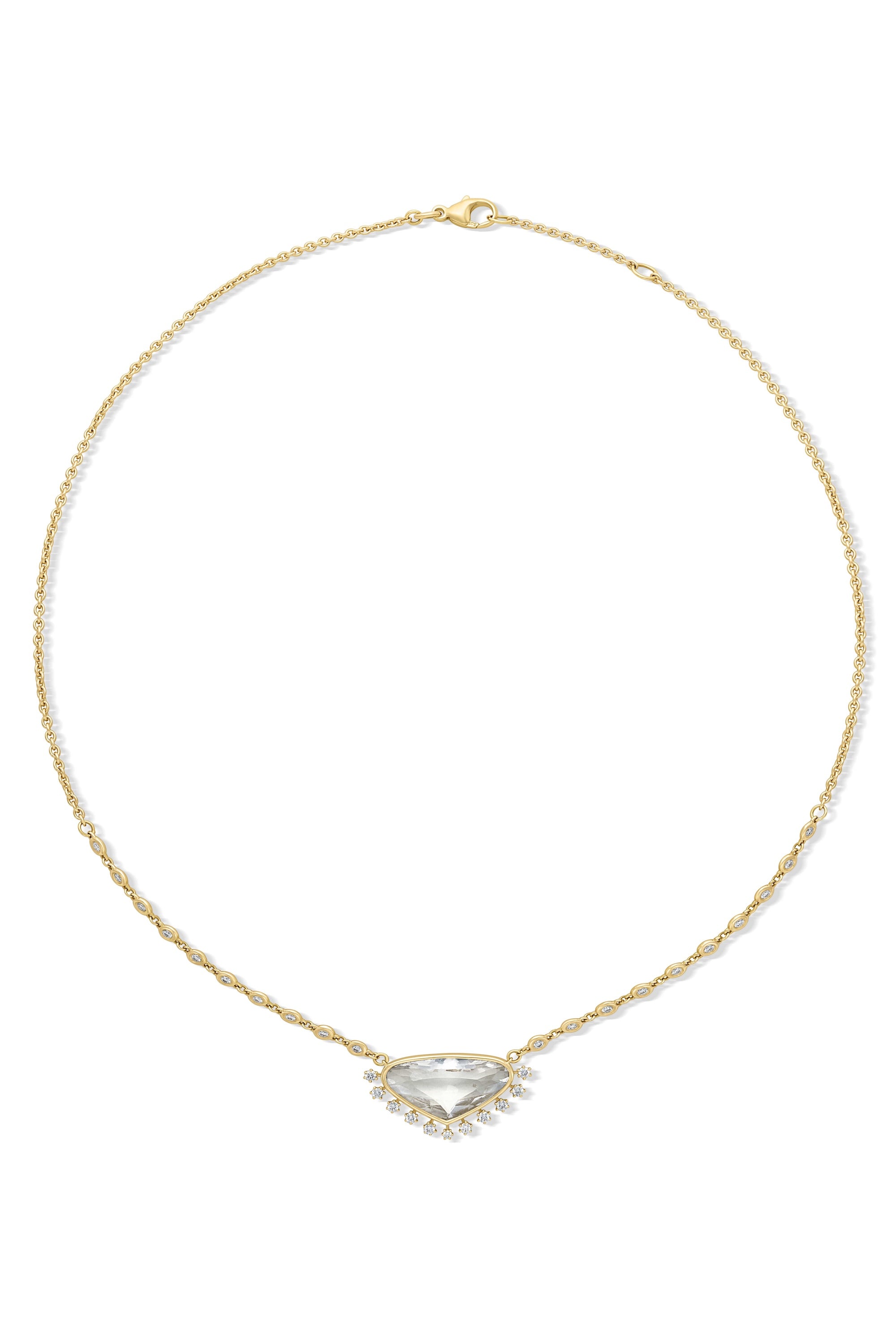 14KY Daystar Shield Pendant Necklace