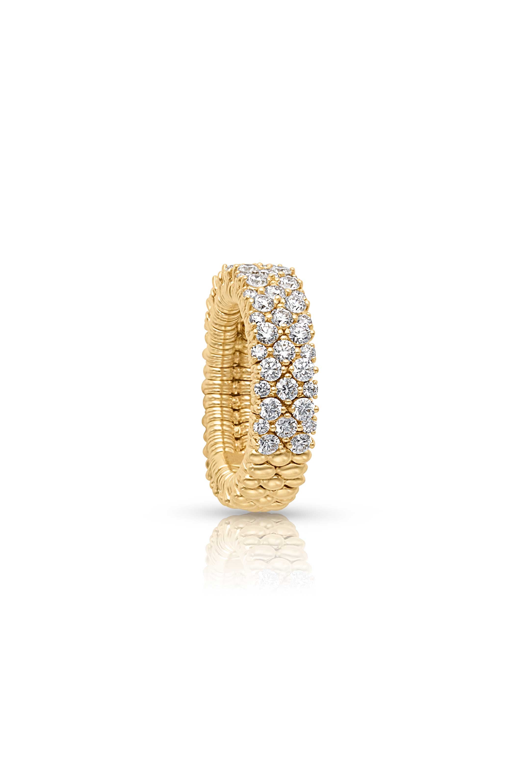 18KY Cashmere Diamond Stretch Ring