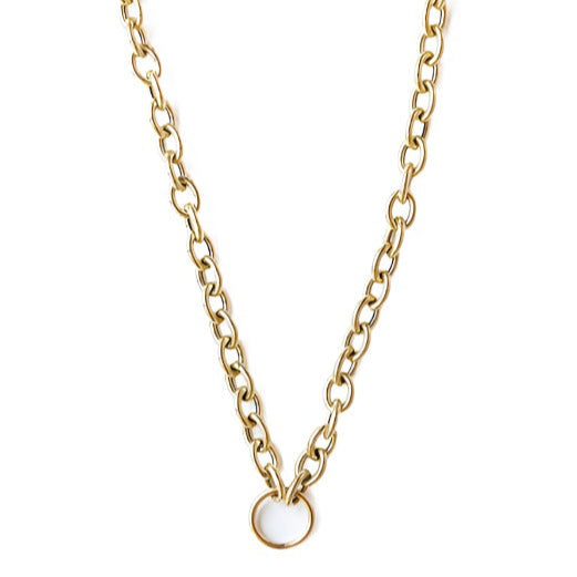 14KY Cayla Rolo Chain with Circle Enhancer