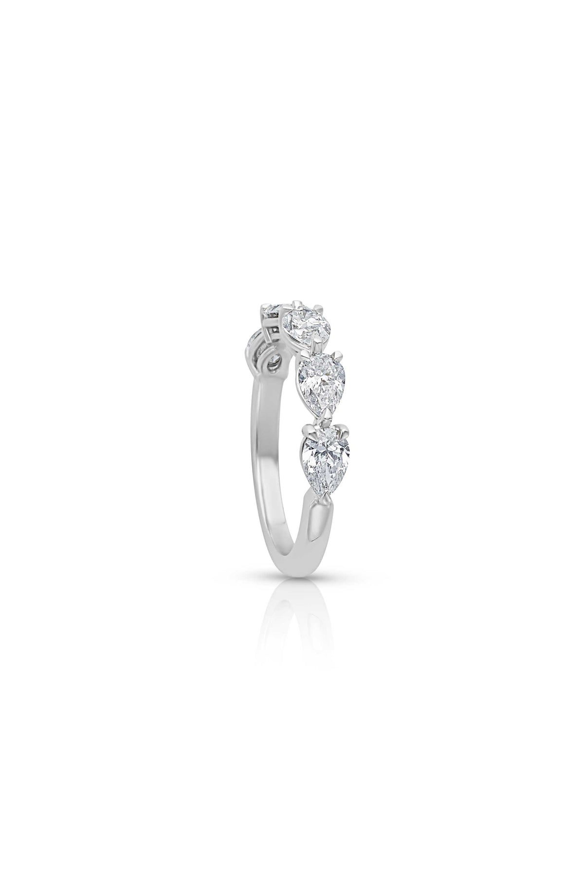 Platinum Horizontal 5 Pear Band