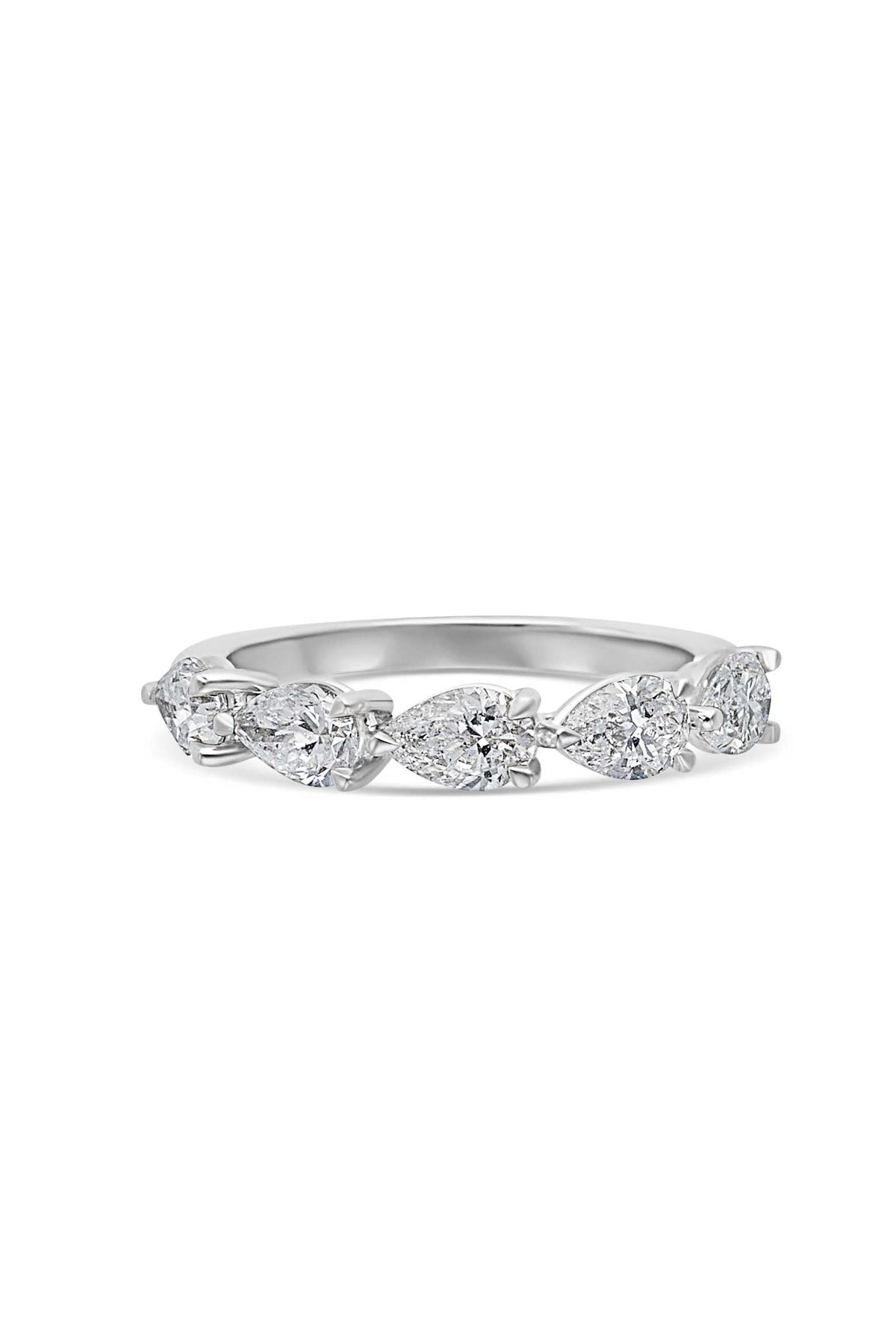Platinum Horizontal 5 Pear Band