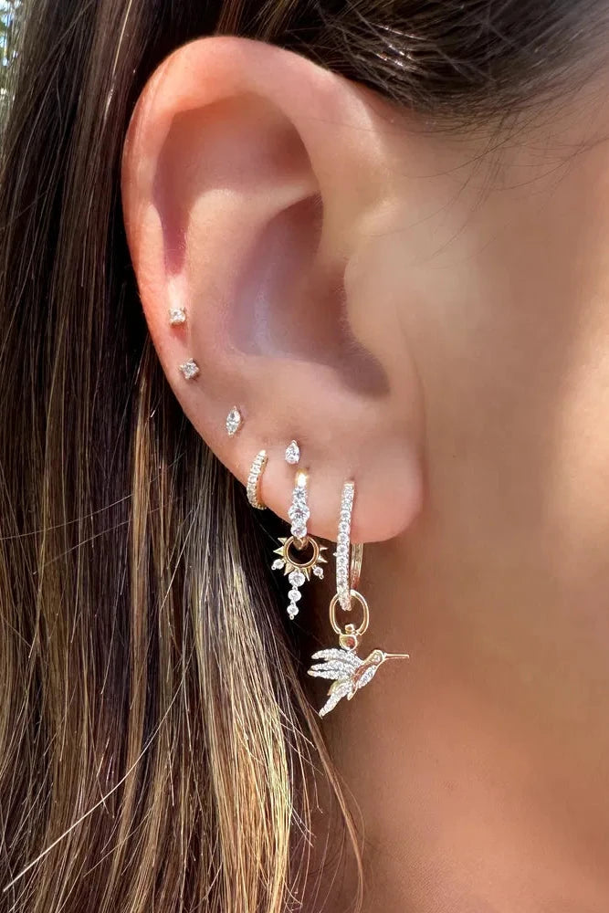 14KY Small Diamond Love Explosion Charms