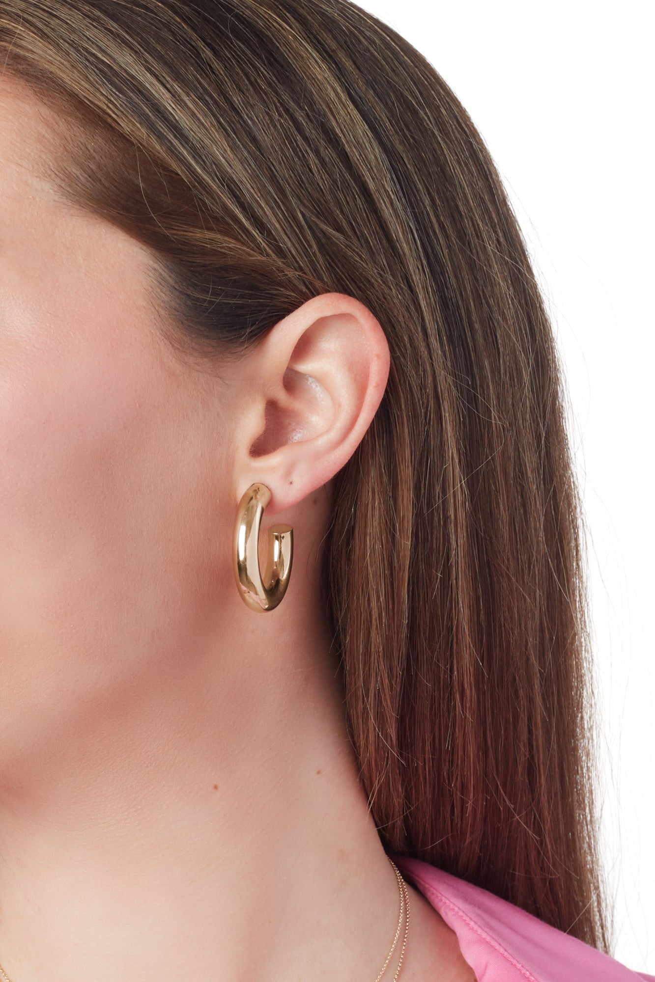 14KY Medium Chubby Hoops