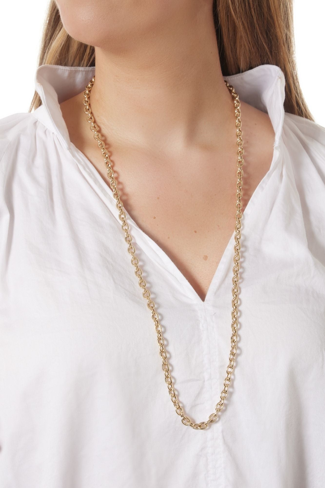 14KY Thick Rolo Chain