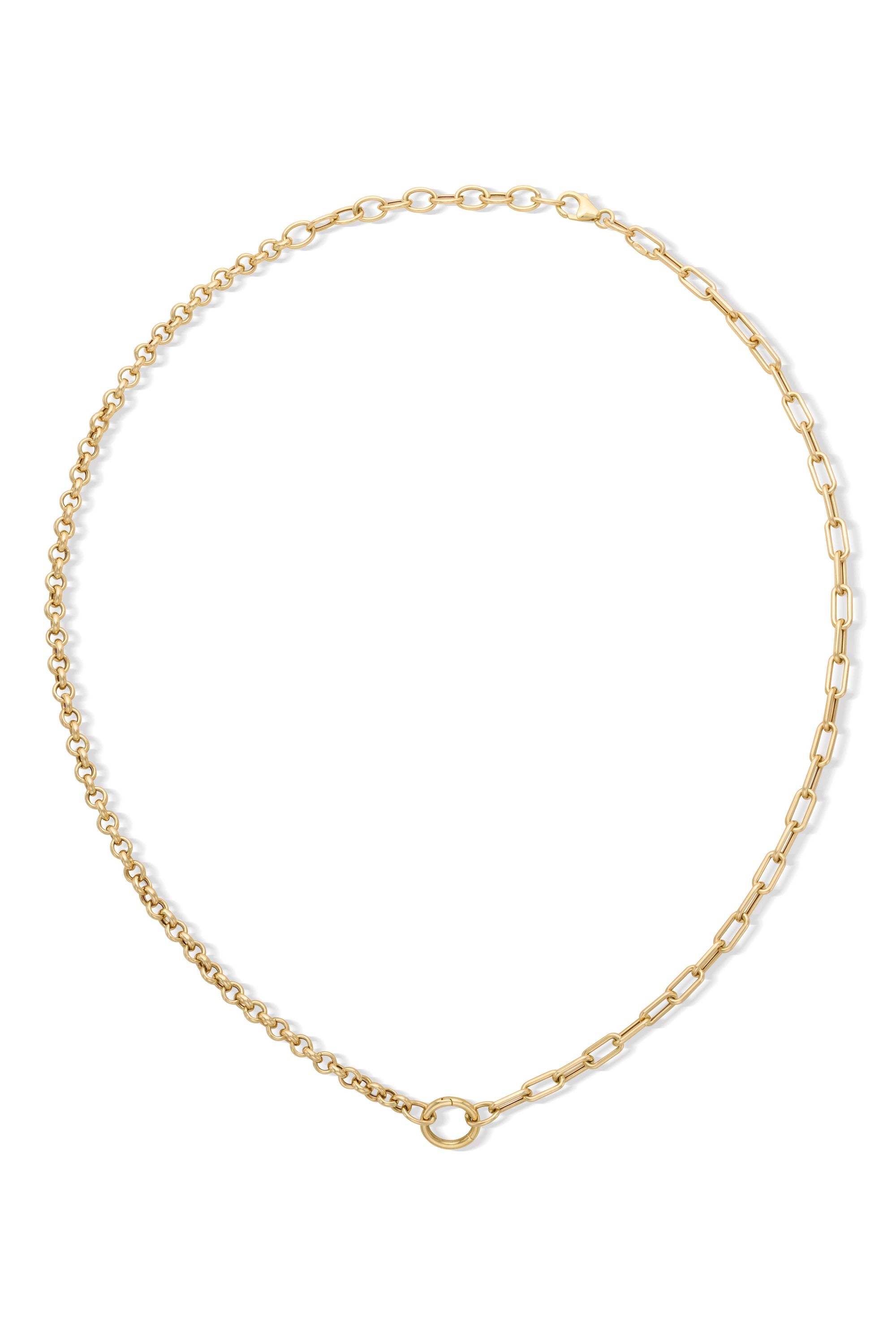 14KY Rolo Mixed Link Chain