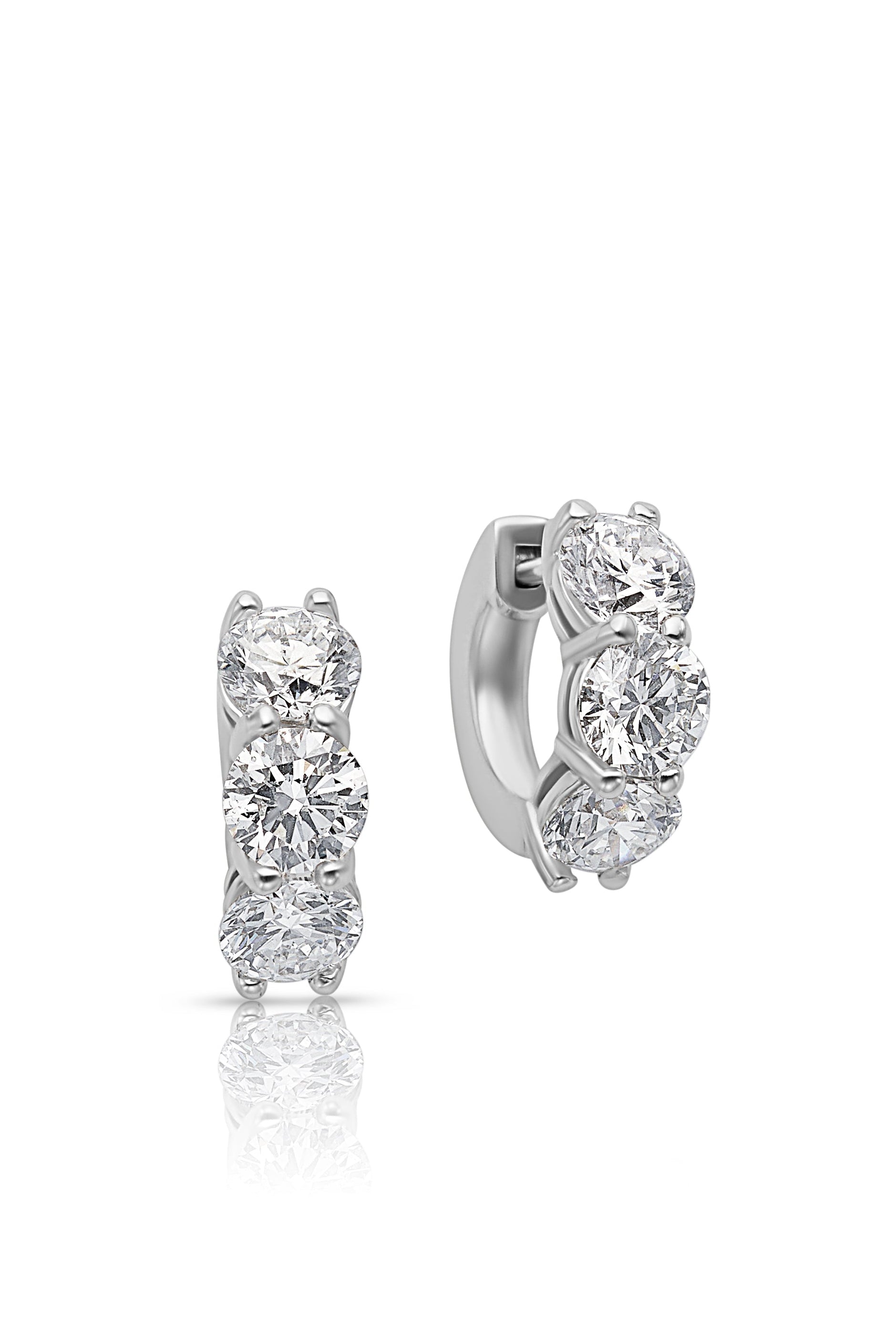 14K Diamond Anne Huggies