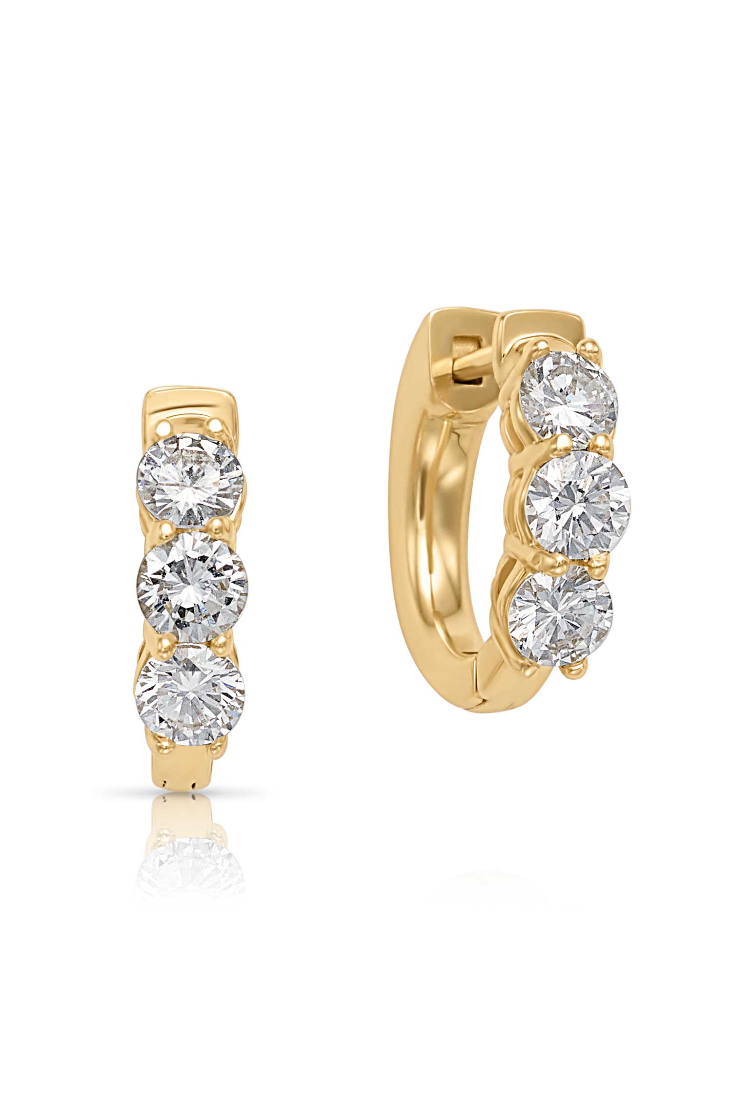 14K Mini Diamond Anne Huggies