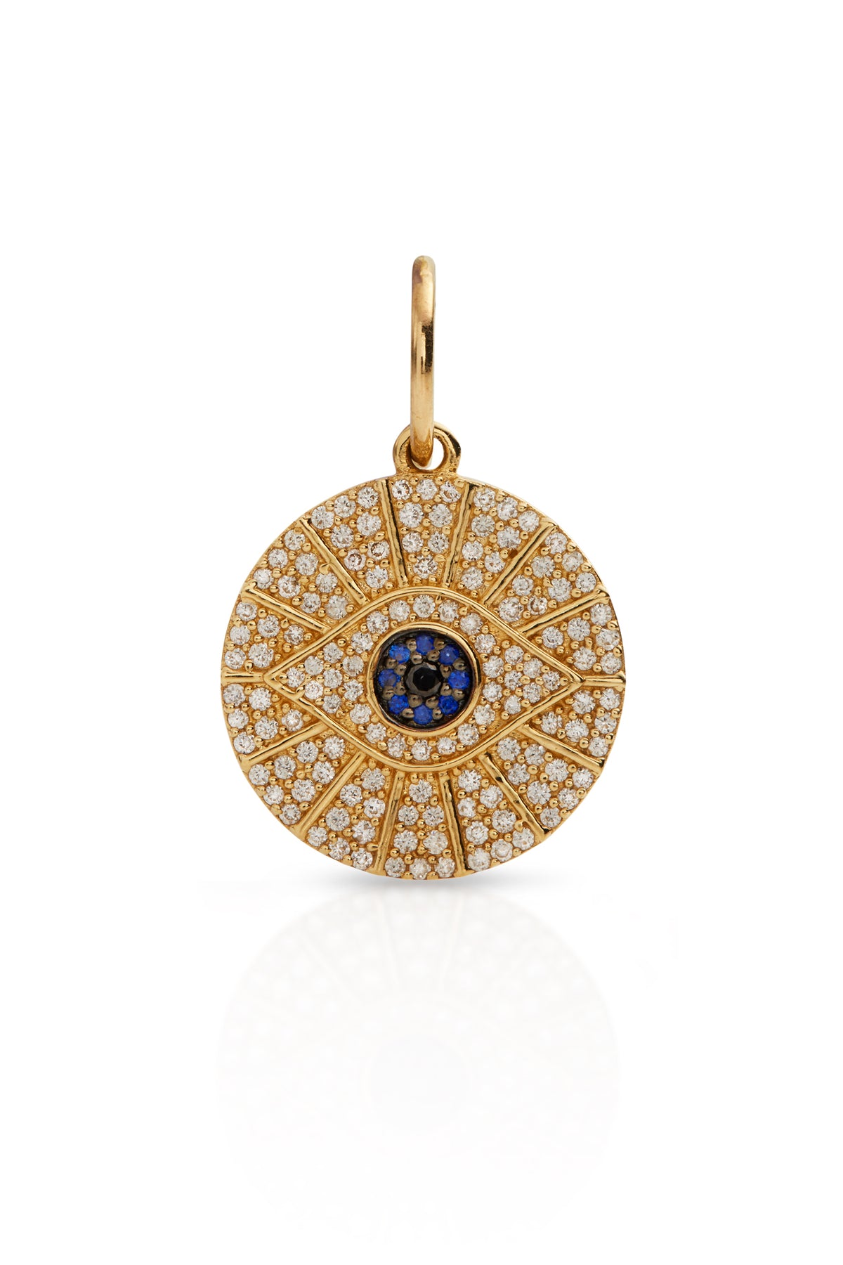 14KY Diamond Blue Evil Eye-Charms-Saffron Jewelry-Susan Saffron Jewelry