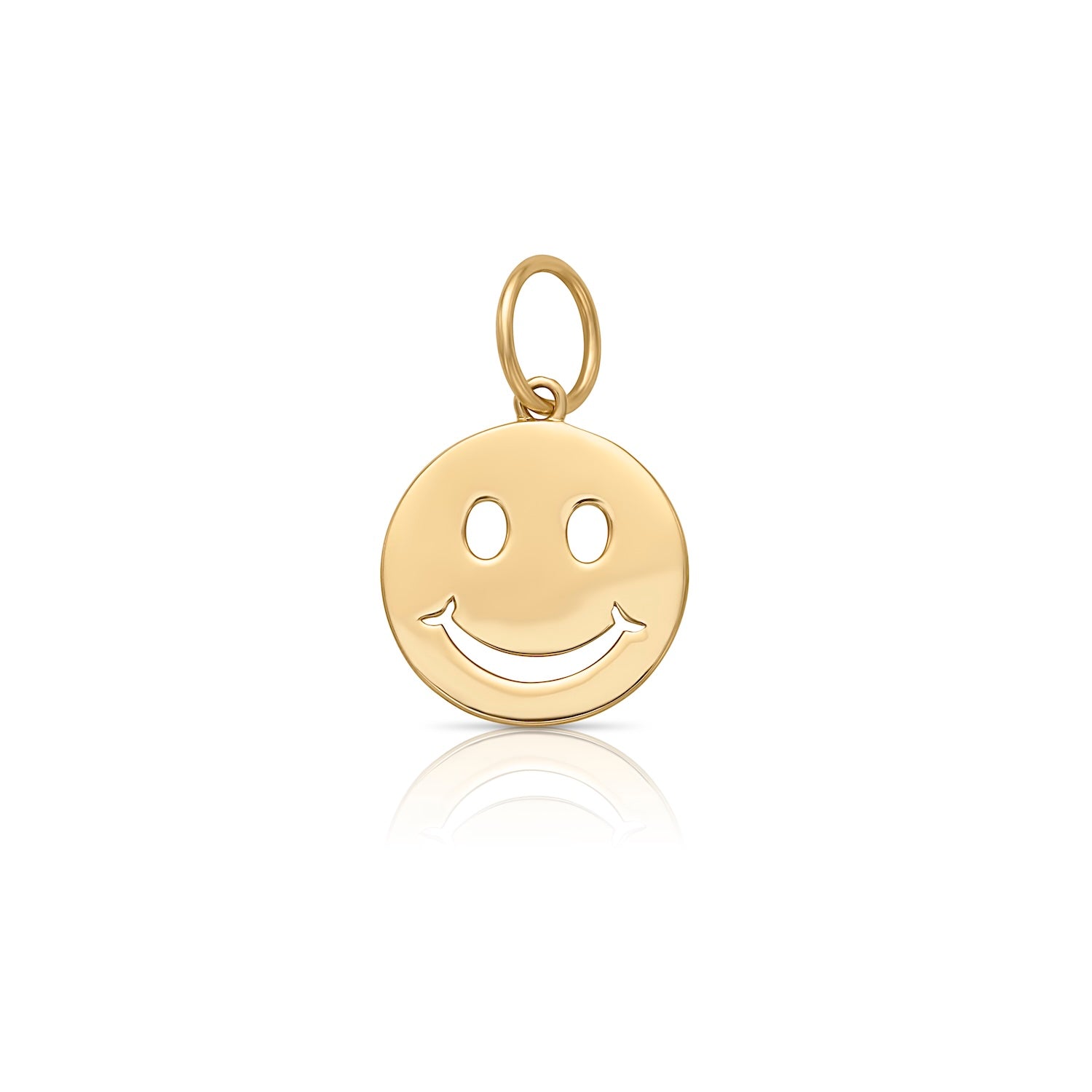 14KY Polished Smiley Charm
