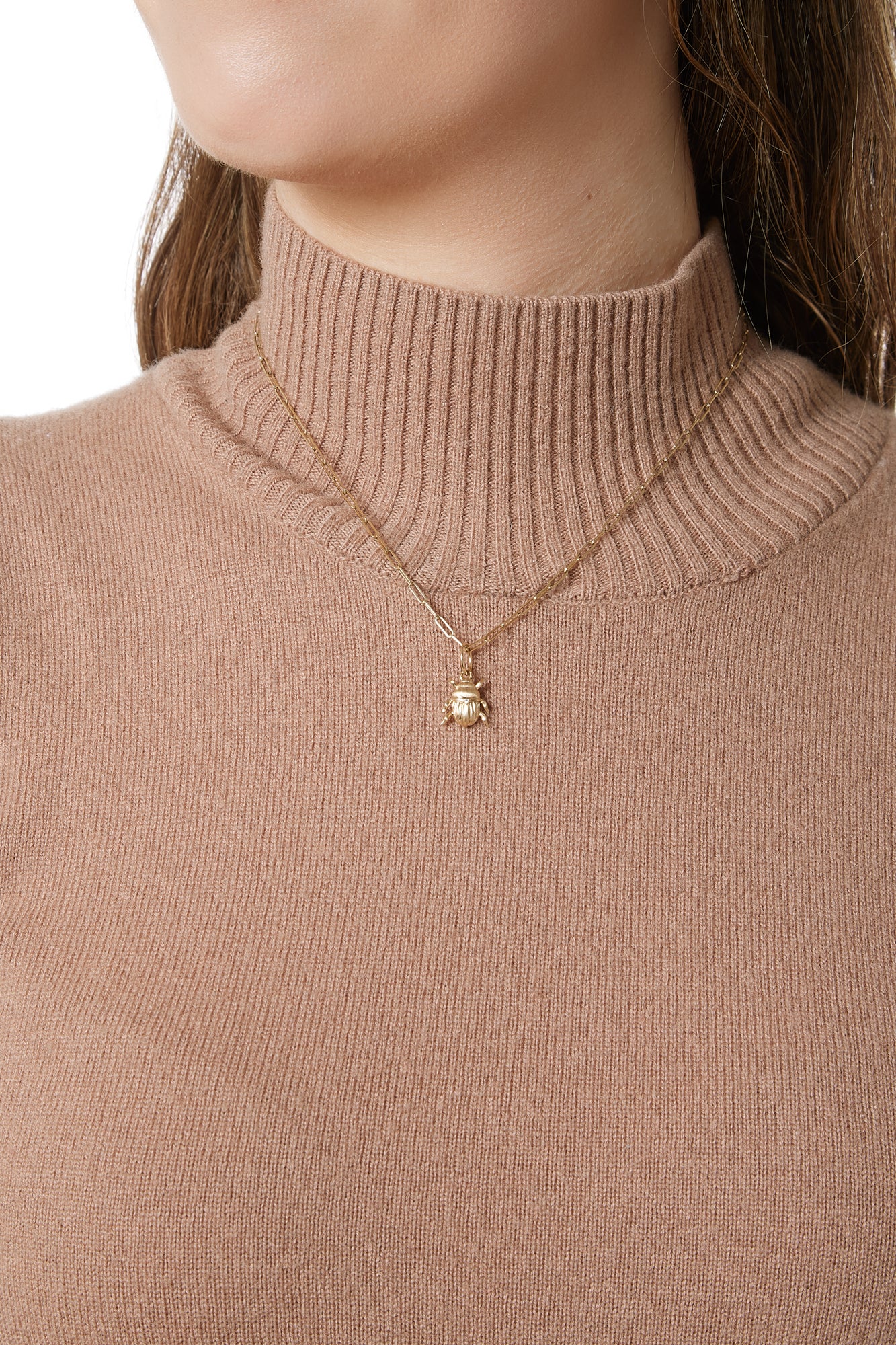 14KY Gold Scarab Charm