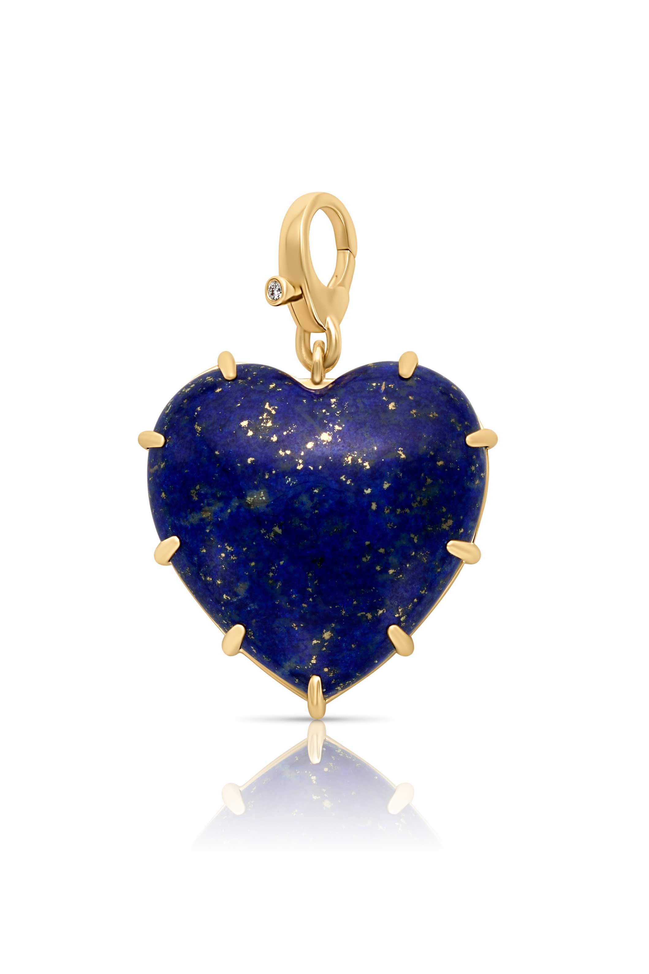 14KY Large Lapis Heart Charm